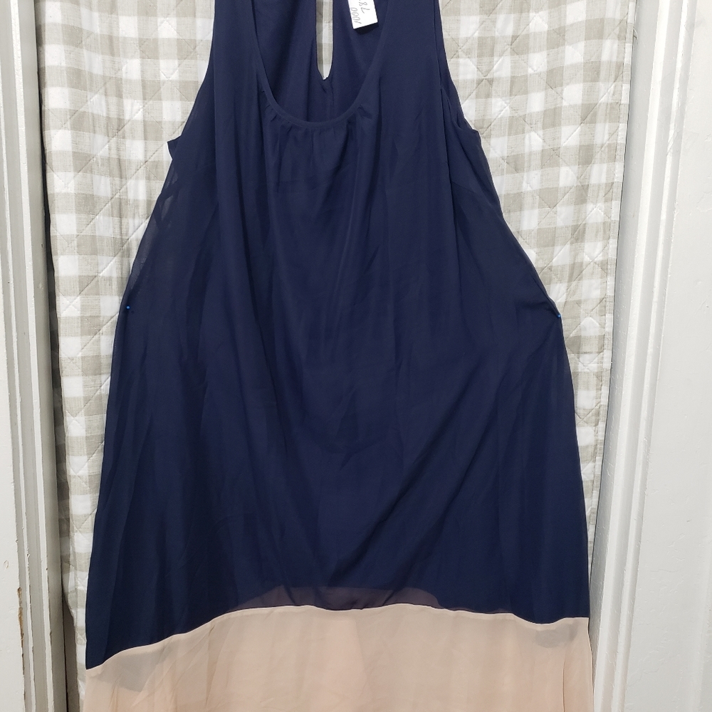 Long multicolored Sheer dress